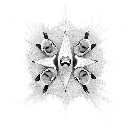 A Group Of Chickens Forming A Choir And Singing