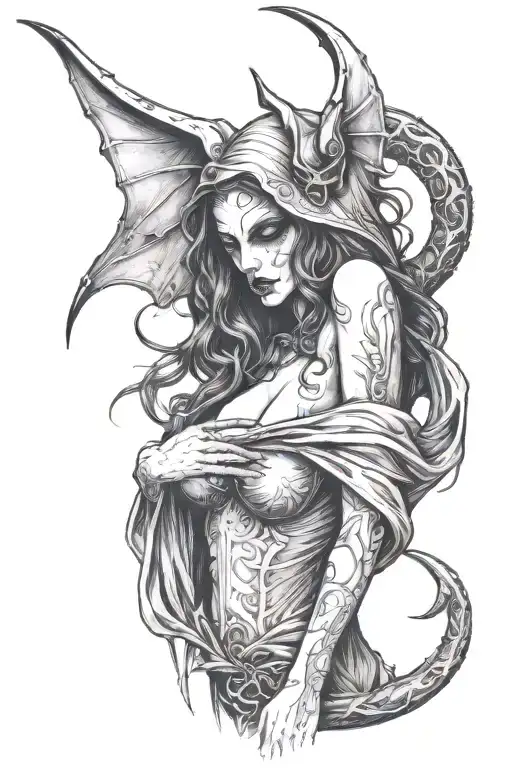 Succubus Kissing The Grim Reaper