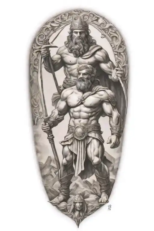 David Vs Goliath Sleeve Biblical