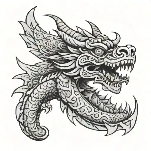 Aztec Dragon Breathing Fire