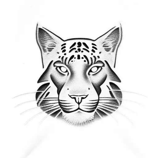 Police Badge With A Panther Silhouette