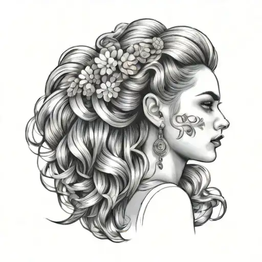 Portrait Of Melissa With A Unique Hairstyle Inspired By Her Favorite Era