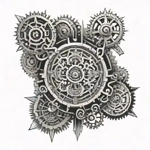 An Aztec Calendar Incorporating Mechanical Engineering Gears