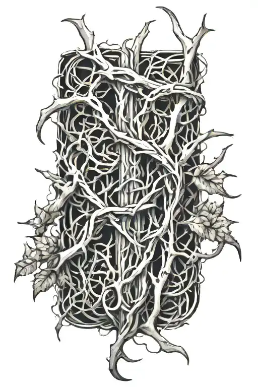 Vines With Thorns Wrapping Around