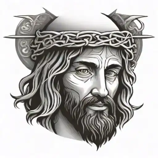 Jesus Smiling Lines Forming Behind