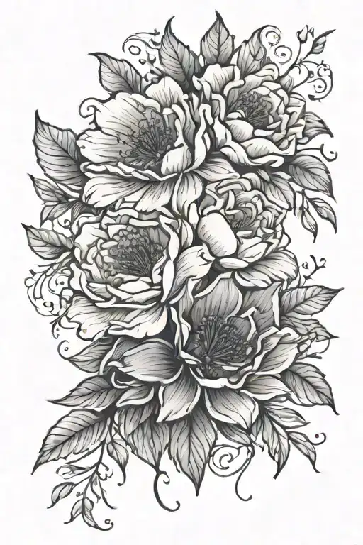 A Delicate Floral Design With Hidden References To Taylor Swift Lyrics Intertwined Within The Petals