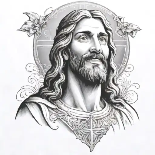 Jesus Smiling Lines Forming