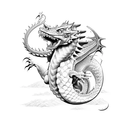 A Cowboy Riding A Dragon