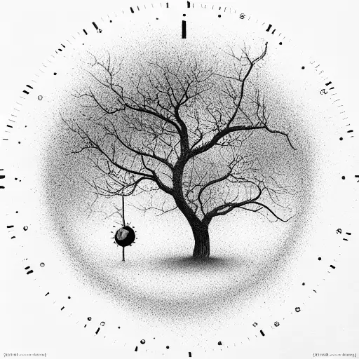 Endless Clock On Knarly Tree
