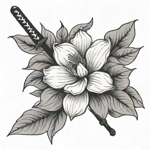 Magnolia With Chinese Jian Sword