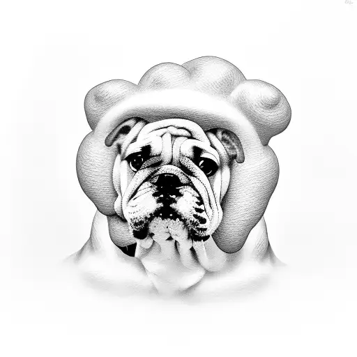 Bulldog Shaped Cloud Just The Contures