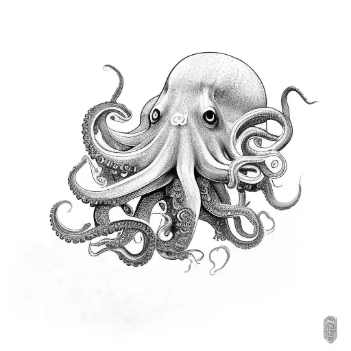 A Majestic Octopus Gracefully Swimming Among A Vibrant Underwater Landscape