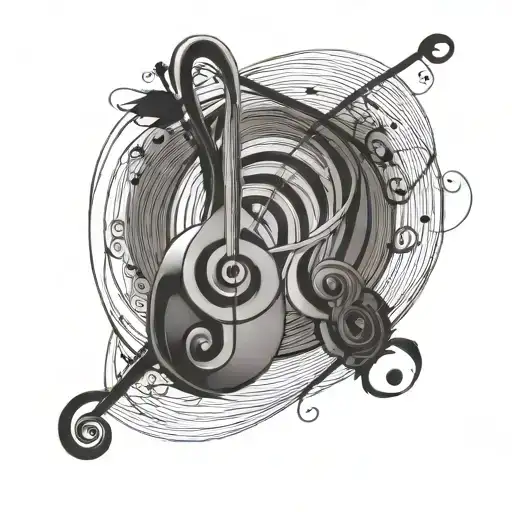 Treble Clef With Guitar Strings