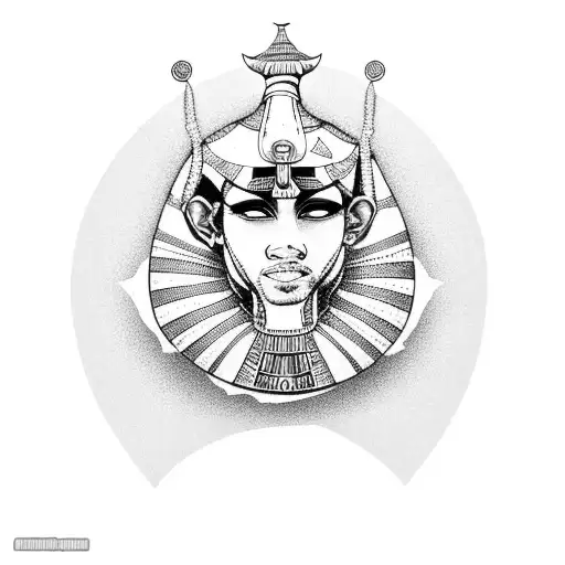 Black And White Psychedelic Egyptian
