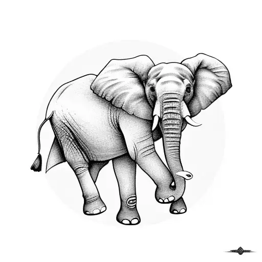 An Elephant Silhouette With A Map Of The World Incorporated Into Its Body