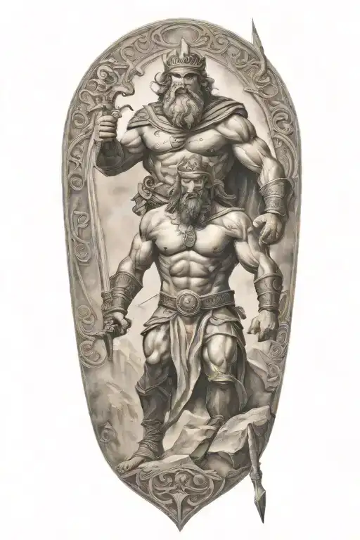 David Vs Goliath Sleeve Biblical Verse