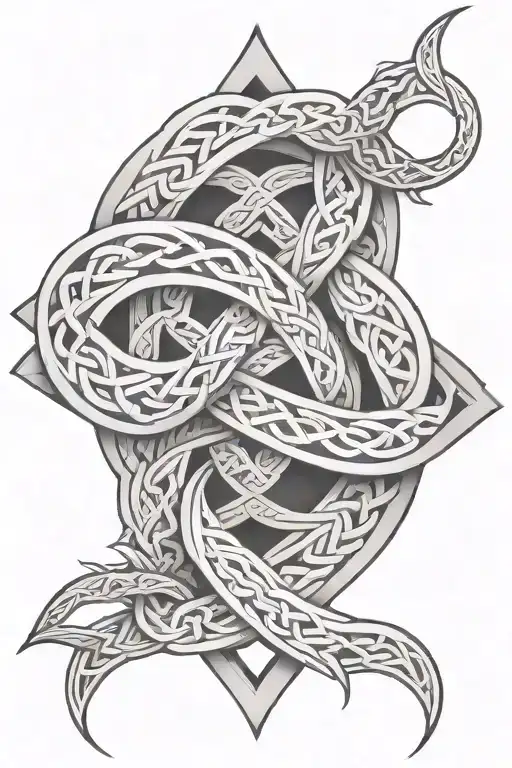 Norse Knotwork Intertwined Symbolizing