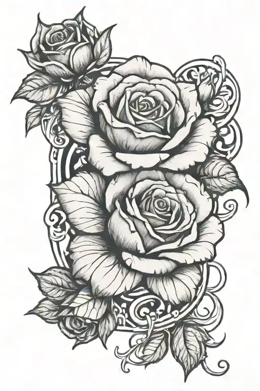 Create A Tattoo Featuring A Rose Intertwined With The Zodiac Cancer Symbol