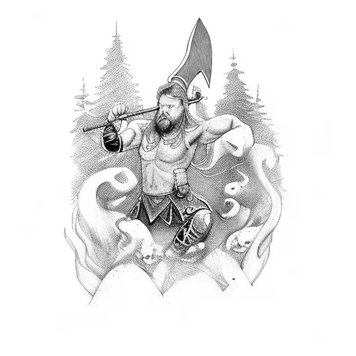 Norse With Axe