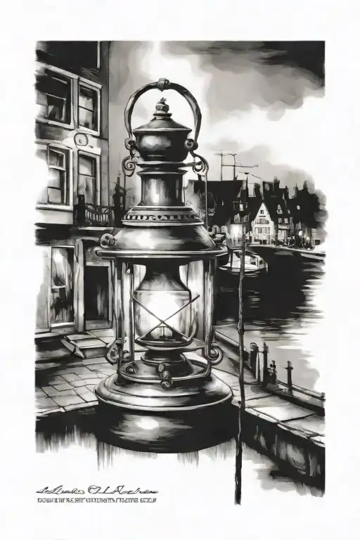 Old Lamp Vintage Amsterdam Realism