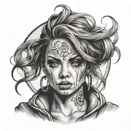 Portrait Of Aileen With A Rebellious Attitude Towards Them