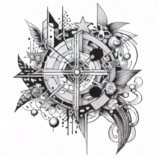 An Abstract Design Incorporating Elements From Tori Amos' Album Covers In A Cohesive Composition