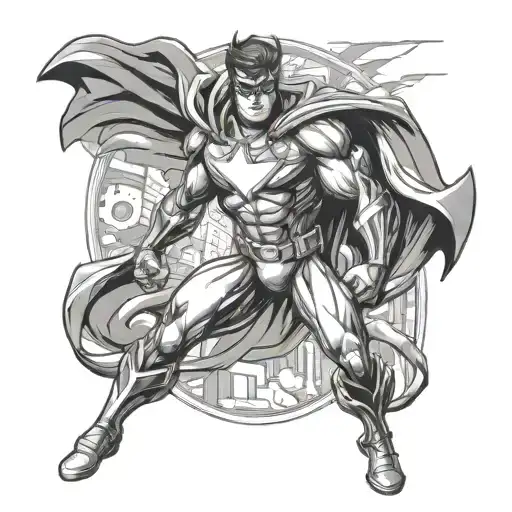 An It Tech Superhero Traveling Through Cyberspace To Different Countries