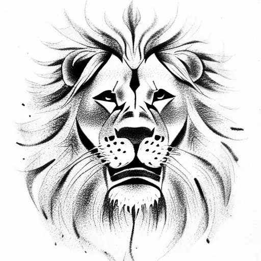 1 Lion With A Mane And 2 Female Lions And A Cub With A Nice Background