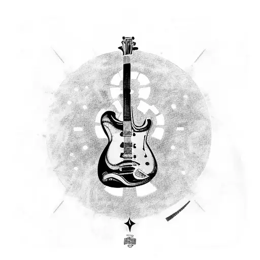 A Guitar With Star Wars Themed Fretboard Inlay