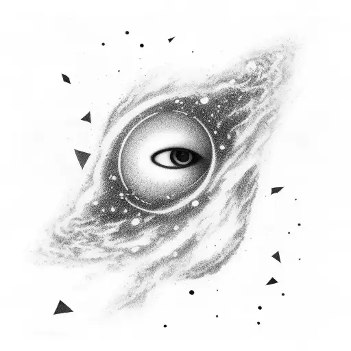 Arm Covered In A Swirling Galaxy