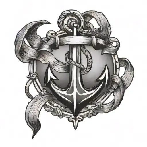 Anchor With Ribbon