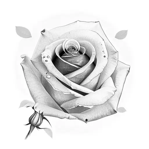 A Realistic Rose With A Nautical Map As Its Petals