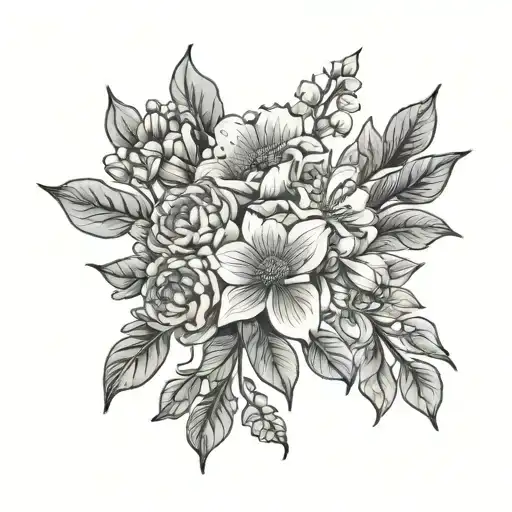 Birth Flower Bouquet January April May August