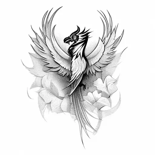 Phoenix With Flowers