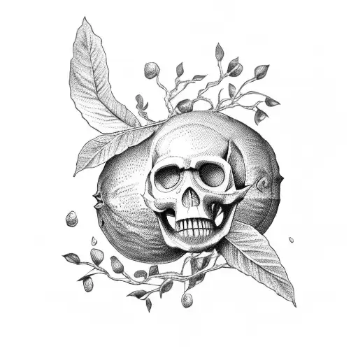 Lemon Tree With Skull As Lemons