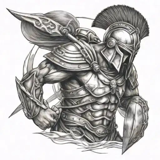 Spartan Warrior Battling
