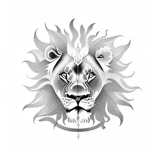 Lion And Sun Design
