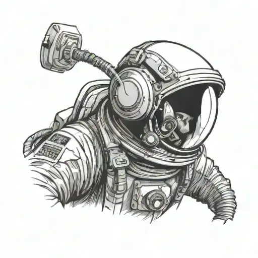 An Astronaut Listening To Music Through Headphones With A Supernova In The Background