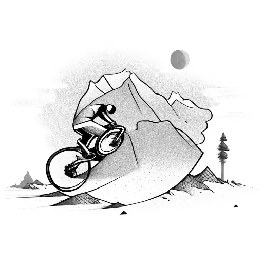 A Mountain Biker Jumping Over A Pile Of Vintage Computer Parts