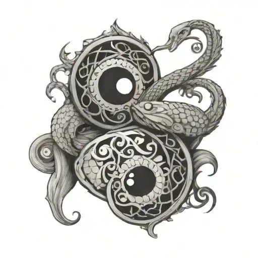 Two Tattoos For Husband And Wife Yin Yang Snake Viking