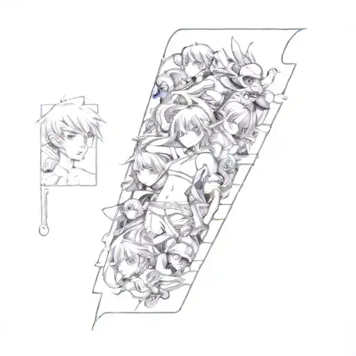 A Group Of Anime Characters