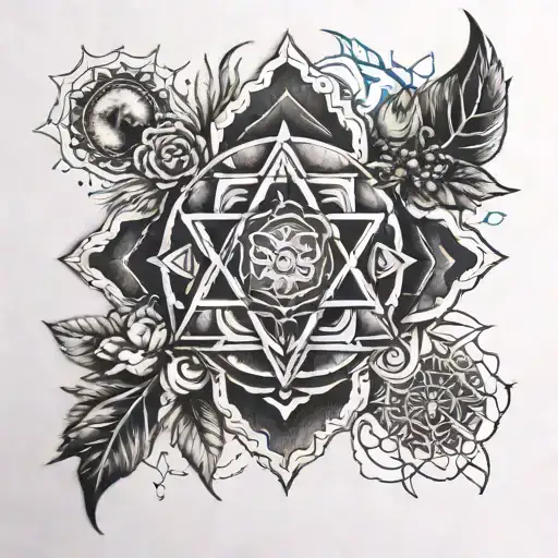 7 Chakra Symbols And 4 Elements Of Nature Inspired