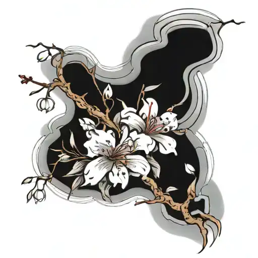 Incorporating Elements Of Hoa Mai Flowers And Cherry Blossoms Into A Floral Sleeve