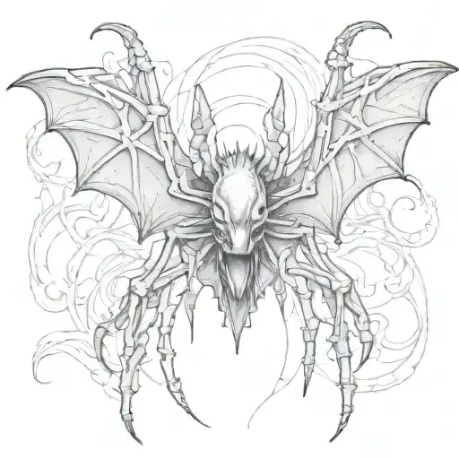 Bat Eating A Spider In A Vile