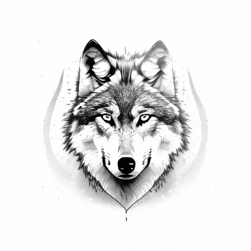 Wolf With Cancer Sign