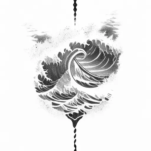 Ocean Wave With Thunder