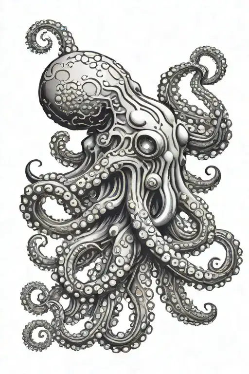 Cyborg Octopus With Half Its Arms Transplanted