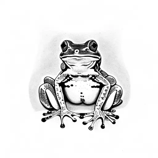 Black And White Tree Frog