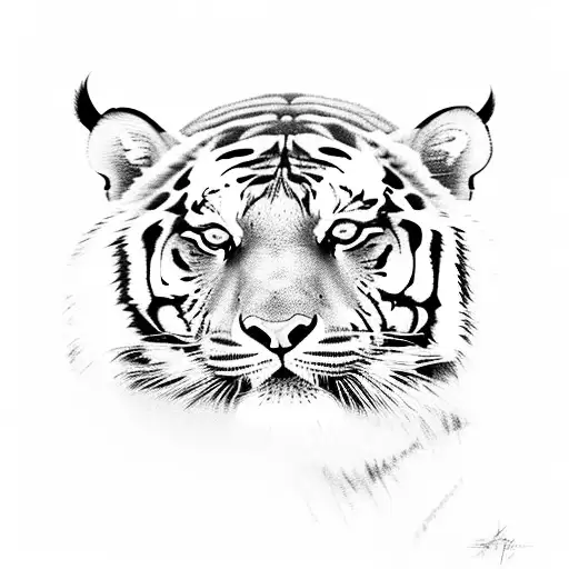 Tiger Coming Out Of Brush