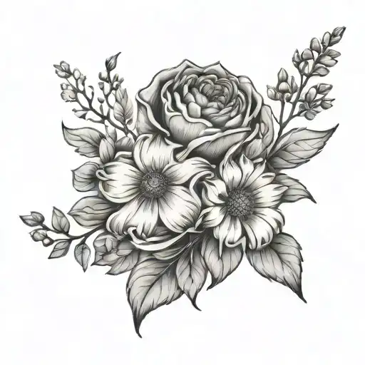 Bouquet Of May And January Birth Flowers